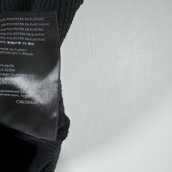 Anthropologie Maeve Womens Small Textured Top Gathered Front Sweetheart Black - Picture 7 of 7